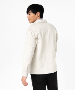 Surchemise en maille texturée et extensible homme[MISSING]
